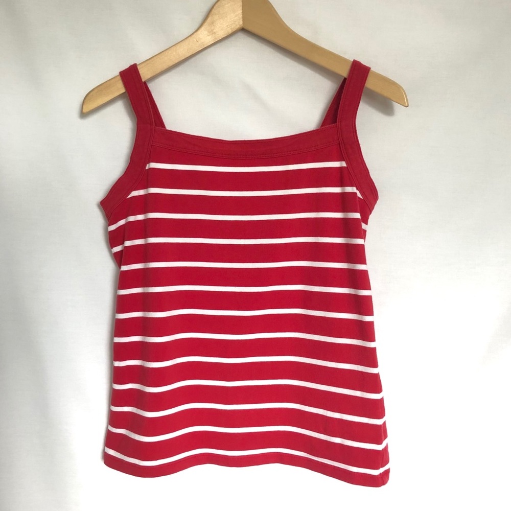 Liz Claiborne red and white stripped tank top M